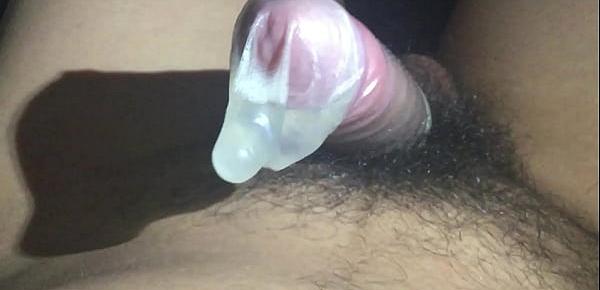  fluid into condom, nice
